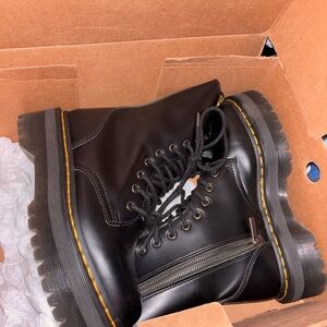 Dr. Martens Jadon Hi Platform Black Leather Boots